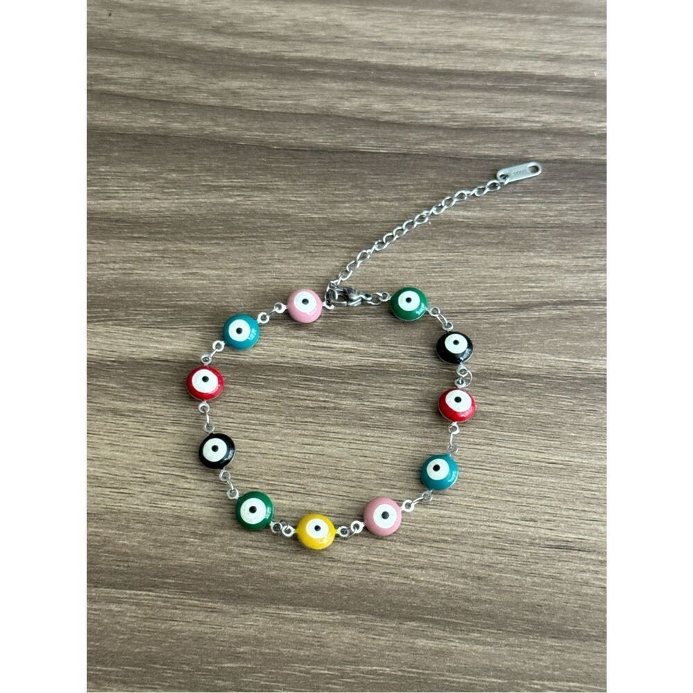 Multicolor evil eye bracelet Q1043